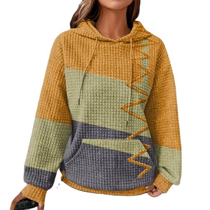 Sweat à capuche à manches longues en coton pour femmes décontracté automne hiver pull chaud avec couverture anti-rétrécissement pour un usage quotidien - Product Image 1