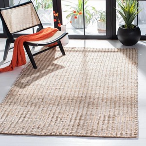 Modern Beige Jute Flat Weave Area <b>Rug</b> Rectangle Eco Friendly Living Room Use <b>Thin</b> 0.2-0.4 in - Product Image 5