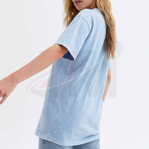Camiseta Oversize para Mujer con Lavado Ácido, Ajuste Holgado, Tejido de Algodón Lavado Vintage, Transpirable, Ropa Casual de Verano, Moda Urbana - Product Image 3