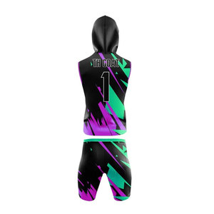 Ensemble de compression sublimé sur mesure pour uniformes de football 7v7, idéal pour les matchs 7v7 et les tenues d'équipe professionnelles de flag football - Product Image 3