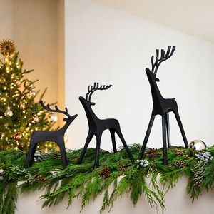 Elegant Handcrafted Aluminum Reindeer Table Centerpiece Modern <b>Christmas</b> Deer Figurine For Festive Table Display - Product Image 1