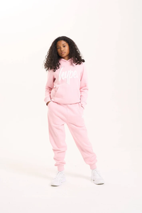 Sudadera con Capucha Rosa Unisex, Estilo Deportivo Urbano, Corte Regular, Peso Medio para Otoño, con Logotipo Frontal, Color Sólido - Product Image 5