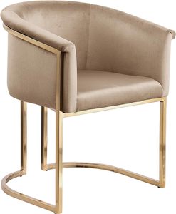 Chaise de salle à manger capitonnée en velours gris moderne et contemporain, chaise d'appoint standard pour chambre et salle à manger - Product Image 4