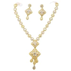 Colliers en chaîne de boîte en laiton à 3 tons en gros, bijoux de mode - Product Image 3