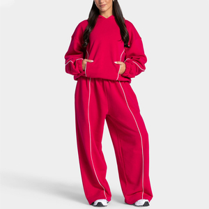 New Arrival Sportswear Winter Wear Different Style <b>Flared</b> Sweat Pant Tracksuits Sportswear Two Pieces <b>Women</b> Tracksuits - Product Image 3