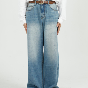 Pantalones Vaqueros Anchos Personalizados de Alta Calidad para Hombre, Estilo Urbano, Color Azul Oscuro, Corte Holgado, Nueva Moda, Tallas para Hombre - Product Image 4