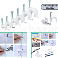 Attaches de fixation murale en U pour câbles et tuyaux PVC, de 4 mm à 40 mm, 100 pièces/sac, vente directe usine