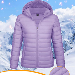 OEM Custom Service <b>Lightweight</b> <b>Women</b> Winter Wear Breathable Canvas Woven Nylon Waterproof Casual Customized Quilted <b>Jackets</b> - Product Image 4