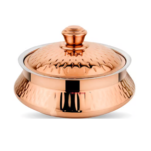 Pure <b>Copper</b> Hot Set Bowl With Lids Polish Finished For Home Metal Serving Hot Set Bowl For Kitchen Use Kitchenware - Product Image 6