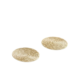 Square Hammered Brass <b>Coaster</b> Set Luxury <b>Gold</b> Plating Metal Drink <b>Coaster</b> Table Mats Pads for Hotel Bar Home Decoration - Product Image 2