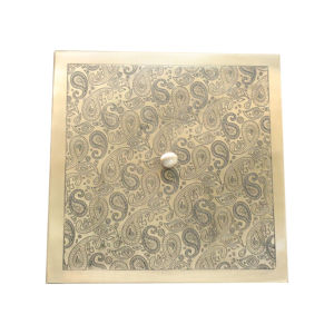 Square Brass Masala <b>Box</b> for Kitchen Handcrafted Spice Organizer with 9 Containers and Spoon Traditional Indian Masala Dabba - Product Image 1