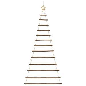 Sapin de Noël suspendu en branche naturelle de 33,9 x 70,9 pouces avec étoile de dessus, décoration festive pour les fêtes - Product Image 4