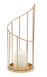 Portavelas de Metal Dorado con Diseño de Jaula en Espiral para Decoración Moderna del Hogar - Product Image 5