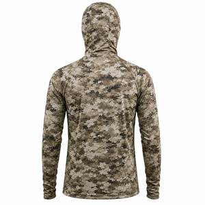Sudadera con Capucha de Pesca de Manga Larga para Hombre, Camuflaje, Protección Anti-UV, Impresión por Sublimación, Spandex/Poliéster, Transpirable, UPF 50 - Product Image 2