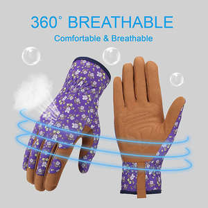 Professional Gardening Leather Work <b>Gloves</b> – Durable Anti-Cut Breathable Hand Protection for Farming, Yard Work & Landscaping - Product Image 2