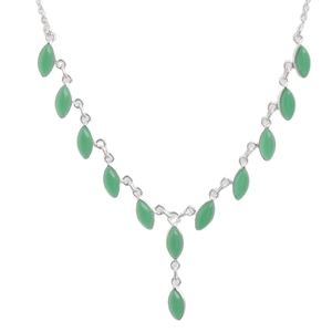 Onyx vert 925 argent Sterling pierres précieuses Designer chaîne collier Marquise forme collier bijoux faits à la main cadeau pour anniversaire - Product Image 1