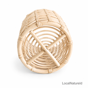 Cesta de Almacenamiento de Ratán Natural LocalNatureld, Tejido Geométrico, Estilo Nórdico, Contenedor Decorativo Multiusos - Product Image 4