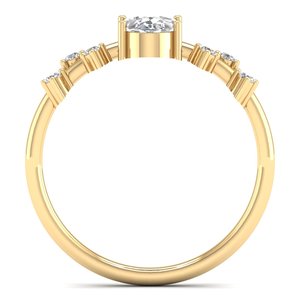 Bague de fiançailles REYES en or massif 14 carats de haute qualité, diamant ovale de 0,84 carat HPHT CVD cultivé en laboratoire, pour femmes, bijoux fins - Product Image 4
