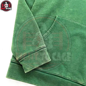 Sudadera con Capucha para Hombre, Estilo Hip Hop Urbano, Color Verde Sólido, Cómoda, Suave al Tacto, Diseño Novedoso, Totalmente Personalizable, Lavado Ácido - Product Image 6