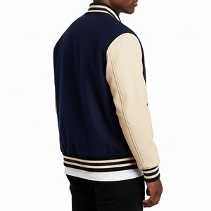 <b>Men's</b> <b>Baseball</b> Varsity <b>Jacket</b> Custom Letterman <b>Jacket</b> Wool Body Leather Sleeves OEM ODM Wholesale Private Label Factory - Product Image 5