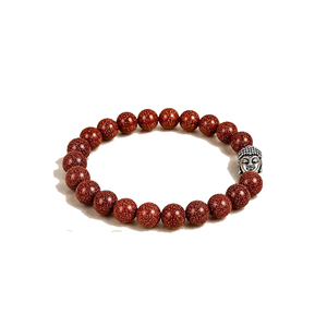 High Quality Red Goldstone Beads Buddha <b>Bracelet</b> Romantic Gift Fashion Charm Jewelry for Men Women Energy Meditation - Product Image 1