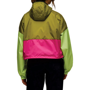 Chaqueta Corta Estilo Y2K para Mujer, Chaqueta Cortavientos con Bloques de Color, Chaqueta Ligera con Capucha para Hombre, Estilo Urbano, con Cierre, Impermeable - Product Image 2