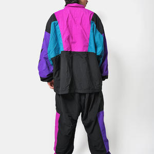 Survêtements coupe-vent imperméables personnalisés avec logo pour hommes, 100% coton respirant, motif uni, ensemble veste et pantalon pour l'extérieur - Product Image 3