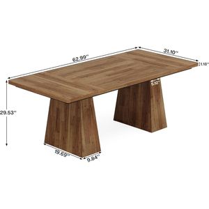 63-Inch Modern Simple Executive <b>Desk</b> <b>Large</b> Office Double Pedestal Computer Workstation Writing Table for Conference Use - Product Image 5