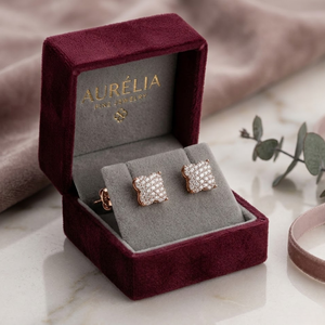 ต่างหูเพชรแท้ทรงกลม 0.60 กะรัต สำหรับผู้หญิง ทำจากทองคำขาว 14K |   ของขวัญเครื่องประดับทรงสี่เหลี่ยมคลาสสิก - Product Image 3