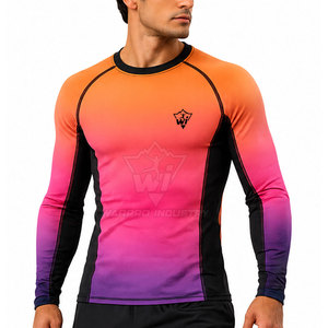 Haut de compression léger à manches longues pour homme, anti-UV, avec tissu extensible et anti-humidité - Product Image 4