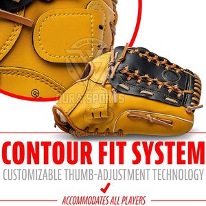 Guantes de Béisbol Profesionales al Por Mayor de Fábrica, Tamaño, Color y Logotipo Personalizados, Guantes de Béisbol de Cuero para Proveedores de Equipamiento Deportivo - Product Image 3