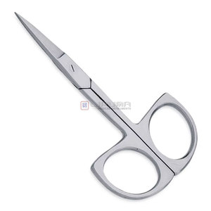 OEM ODM Outil de beauté haut de gamme, ciseaux à ongles en acier japonais, acier inoxydable, pointe non dentelée, tranchante, pour manucure et pédicure, courbés - Product Image 1
