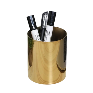 Highest Design Iron Metal Pen Holder Round Shape Silver Finished Pen Pencil Stand Stylish Desk <b>Organizer</b> Pen Holder - Product Image 3