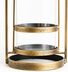 Ensemble de lanternes porte-bougies en métal doré de luxe, avec bougeoirs modernes en verre, support de bougie votive à arche, centre de table de mariage, décoration intérieure - Product Image 4