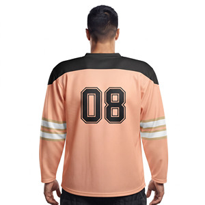 Maillot de hockey sur glace personnalisé en mesh pour hommes, maillot de hockey sur glace 100% polyester en mesh pour hommes, maillots de hockey sur glace à col en V pour hommes - Product Image 2