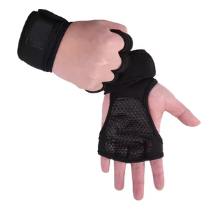 Gants de fitness unisexes respirants en maille à demi-doigts avec sangle de poignet réglable pour la musculation et l'entraînement en salle de sport - Product Image 1