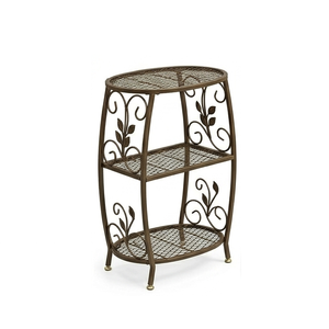 Soporte para macetas de hierro de color negro, hecho a mano, de diseño redondo, de última moda y gran venta, para el hogar y el jardín. - Product Image 5