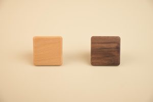 Geometric Wooden Cabinet Knobs Handmade Walnut and Oak <b>Drawer</b> <b>Pulls</b> Modern Wooden Furniture Handles Minimalist Cabinet Knobs - Product Image 5