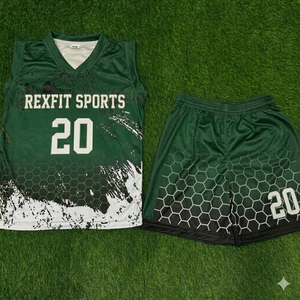 REXFIT SPORTS Conjunto de Camiseta y Pantalones Cortos Deportivos de Alta Calidad, Uniforme de Equipo Personalizado, Ropa de Entrenamiento Físico, Ligera y Transpirable - Product Image 4