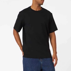 New Design Men's Black Short Sleeve O-Neck <b>T</b>-<b>Shirt</b> 100% Cotton Regular Fit Casual Jersey Knitted Solid Color Plain Dyed - Product Image 4