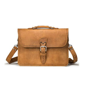 Maletines para Portátil de Cuero PU Genuino con Logotipo Personalizado al por Mayor, Bolsos de Hombro de Cuero Sintético OEM con Logotipo, Bolsa para Portátil de Alta Calidad - Product Image 1