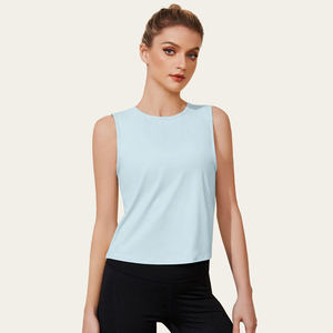 Débardeur de fitness pour femmes, sans manches, en tissu athlétique respirant, confortable, coupe ajustée, pour la salle de sport, l'entraînement, la course à pied, les exercices - Product Image 6