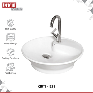 Exclusive Sale on Good Quality Made in India Home Use White Ceramic Sanitary Ware Table Top Hand Wash <b>Basin</b> for Bathroom - Product Image 2