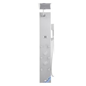 49 Brushed Stainless Steel <b>Shower</b> Column LED Rainfall <b>Shower</b> Head 4 Function Faucet Wall Tower <b>Shower</b> <b>Shower</b> Room <b>Accessories</b> - Product Image 2