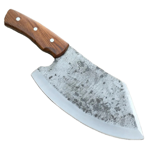 Couteau de chef multifonctionnel Burraq OEM DIY de qualité industrielle, en acier Damas, fait main, avec étui en cuir, 10-12 pouces - Product Image 4