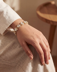 Pulsera de Diamantes Polki en Tono Marfil, Elegante Pulsera de Diamantes de Estilo Polki de Inspiración Tradicional con Detalles en Tono Marfil Suave - Product Image 3