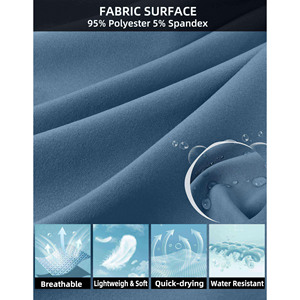 กางเกงขาสั้นผู้ชาย ผ้าฝ้าย 97% สแปนเด็กซ์ 3% น้ำหนักเบา แห้งเร็ว กางเกงจ็อกเกอร์เอวกลาง ซิปผ่าหน้า ยืดหยุ่นได้ เหมาะสำหรับออกกำลังกาย - Product Image 5