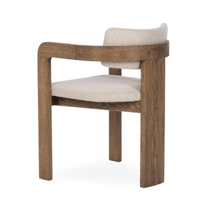 High Quality Eco-Friendly Durable Solid Wood Armchair Soft Upholstery Ergonomic <b>Backrest</b> Modern Dining Chair for Hospitality - Product Image 4