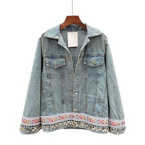 Chaqueta Vaquera para Mujer WARPRO INDUSTRY, Manga Larga, Cuello Camisero, Cierre de Botón, Acabado Lavado Transpirable, 100% Denim - Product Image 6