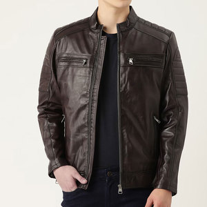 Veste en cuir de vachette professionnelle personnalisée 2026 avec logo frontal, respirante, pour homme, idéale pour l'hiver - Product Image 1